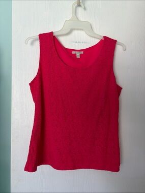 Dana Buchman Hot Pink Lace Tank